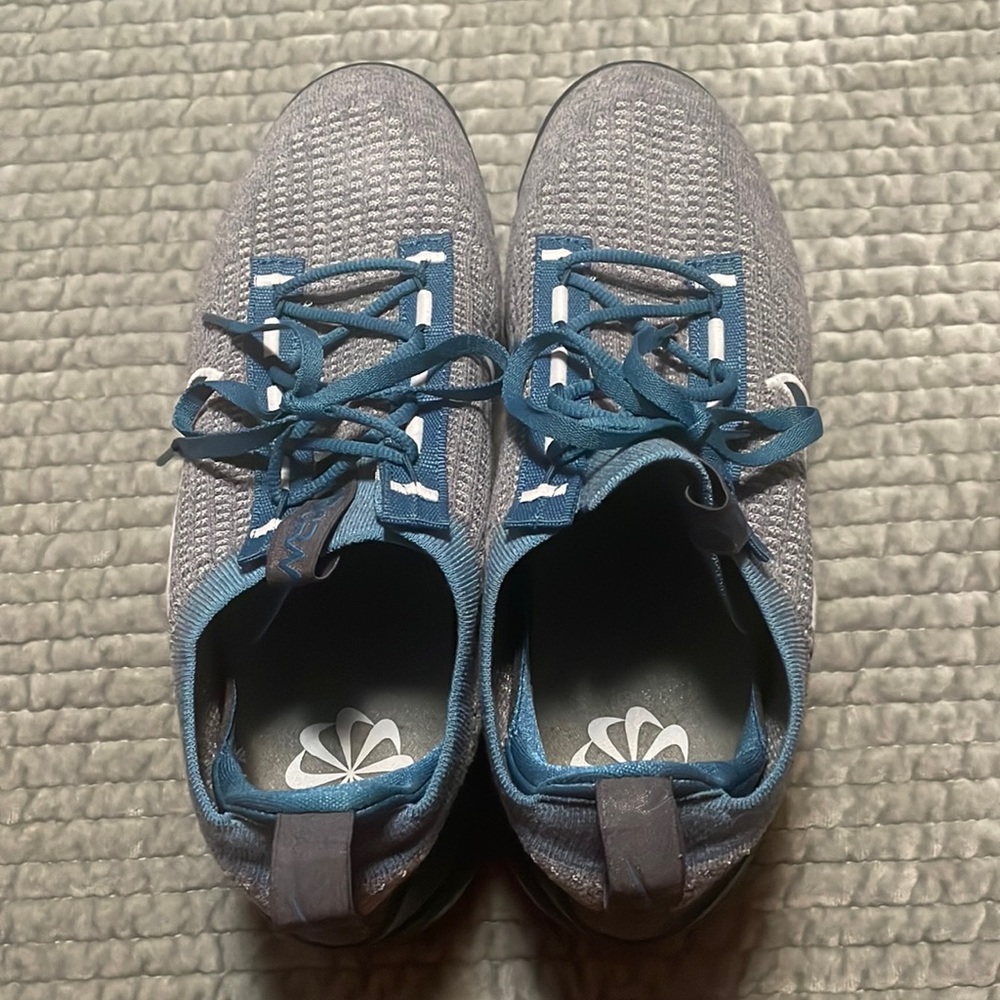 Grey and Turquoise Air Vapormaxes 2021 Flyknit Sneaker